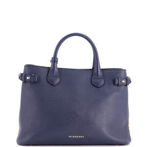 Burberry Banner Tote Leather And House #247681B85B